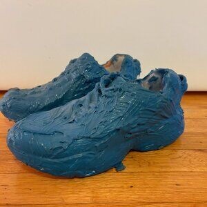 One Of A Kind Latex Painted Sneakers Blue Women's 9